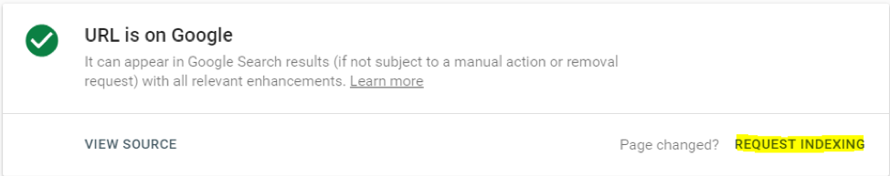 request indexing in Google Search Console, Google Search Console request indexing, request web page indexing